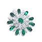 Luxury Green Oval Special cut and marquise artificial diamonds the Hope brooch , sterling silver.