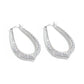 Édition limitée Micro-serti Couleur diamant clair Pierres créées par le laboratoire Boucles d'oreilles entièrement cloutées, argent sterling