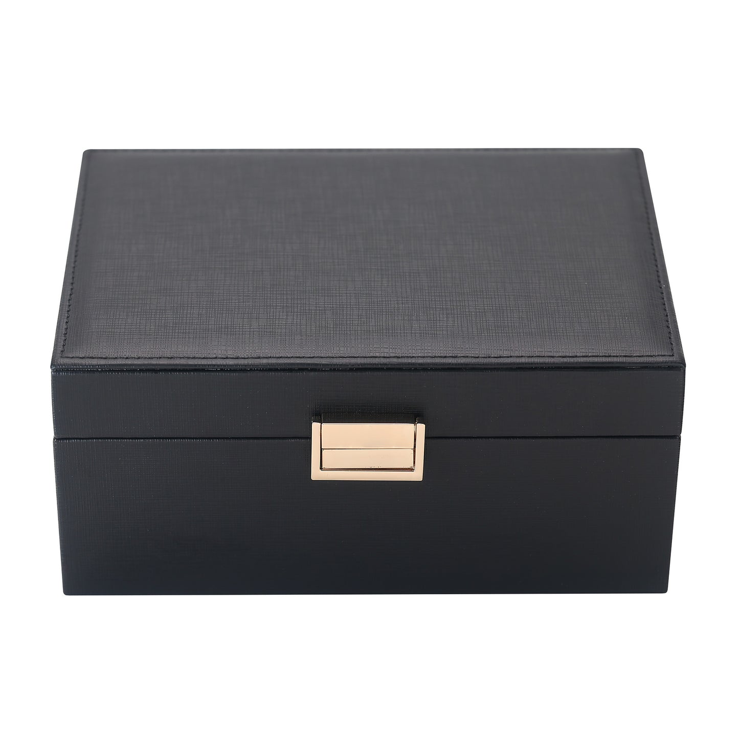 Black Jewelry box 2 layers with mirror