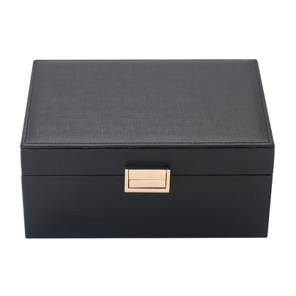 Black Jewelry box 2 layers with mirror