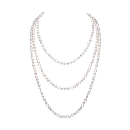 Multi-purpose White shell pearl long moonlight necklace