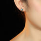 Promotional design Paraiba color Lab created stones small ear studs screw design, sterling silver