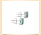 Promotional design Paraiba color Lab created stones small ear studs screw design, sterling silver