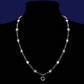 Micro-setting lab created stones Stars and moon multi-purpose chain necklace, sterling silver