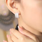 Special offer Wide Micro-setting Clear color lab created stones invisible set earrings, sterling silver