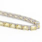 Only 2 Micro-setting Yellow diamond color emerald cut Lab created stones fully studded bracelet