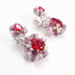 Modern artistic rose flower earrings