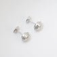 Micro-setting firework cut Lab created stones CNC engraving ear studs, sterling silver