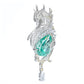 Micro-setting Paraiba color Lab created stones Unicorn pendant，sterling silver