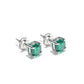 Promotional design Paraiba color Lab created stones small ear studs screw design, sterling silver