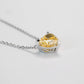 Promotion design：Vivid yellow diamond color heart shape necklace