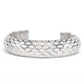 Micro-setting Lab created stones Elastic snake-effect bangle, sterling silver