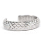 Micro-setting Lab created stones Elastic snake-effect bangle, sterling silver