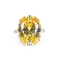 Customized for Jon Only 1 Micro-setting yellow diamond color Lab created stones Pigeon egg ring, sterling silver