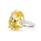 Customized for Jon Only 1 Micro-setting yellow diamond color Lab created stones Pigeon egg ring, sterling silver