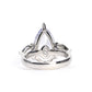 Micro-setting Lavender color waterdrop ring, sterling silver. (12.9 carat)
