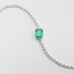 Micro-setting Rectangular emerald-cut Bubble chain bracelet