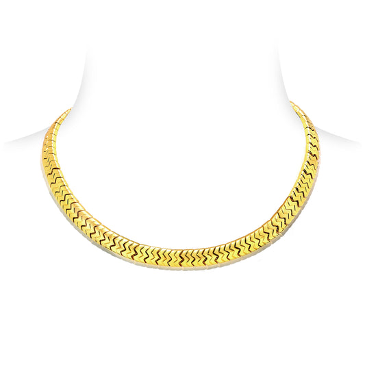 Limited edition  Brass with 18K yellow gold plating Snake collarbone chain necklace