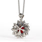 Micro-setting Ruby color irregular necklace, sterling silver