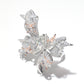 Reservation design Micro-setting Clear diamond color CZ Marquise butterfly ring, sterling silver