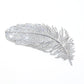 Special offer Customized only 1 piece. Micro-setting White color Lab created stones The feather brooch, sterling silver