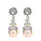 Boucles d'oreilles fantaisie perles Nude Shell micro-serties, argent massif