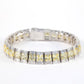 Offre spéciale Bracelet fantaisie entièrement clouté, couleur diamant jaune, micro-serti, pierres créées par le laboratoire, argent 925/1000e