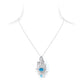 Promotional design Micro-setting Paraiba color Lab created stones the City of sky pendant，sterling silver