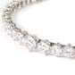 Clear diamond color brilliant cut Lab created stones Head band, White copper with platinum platting