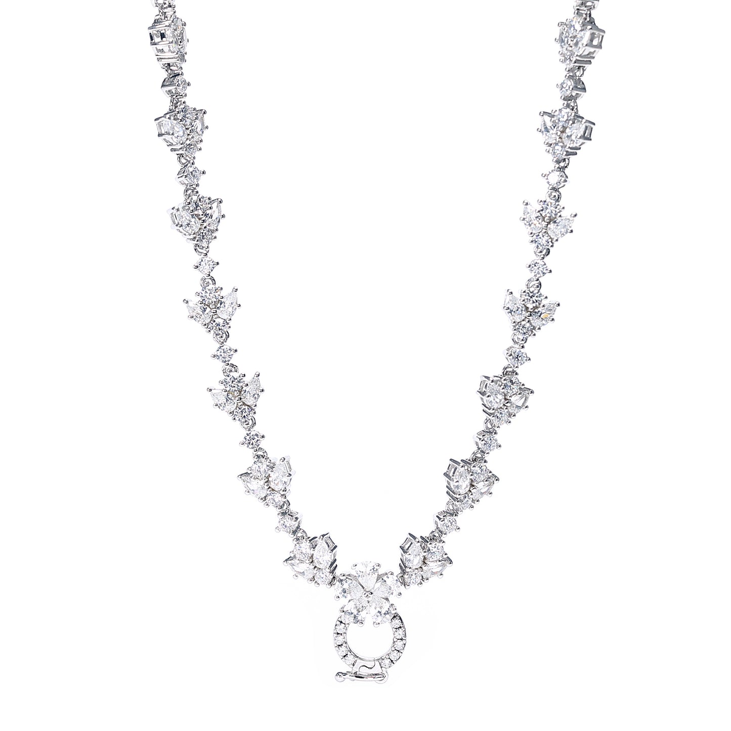 Micro-setting Snowflake multi-purpose chain, sterling silver.