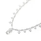 Micro-setting Clear diamond color Lab created stones designer multi-purpose necklace, sterling silver