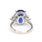 Promotion design Sapphire color pigeon egg shape ring, sterling silver. (10 carat)