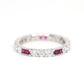 Mircro setting Rose and white Lab created stones fully-jewelled thin ring, sterling silver