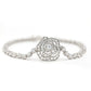 Promotional design Micro-setting Camellia Bubble chain bracelet, sterling silver