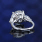 Micro-setting Clear color Lab created stones the perfect lover ring, sterling silver. (10 carat)