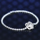 Promotional design Micro-setting Camellia Bubble chain bracelet, sterling silver