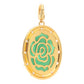 Fancy detailed Cameo agate princess pendant, sterling silver. 18K yellow gold plating