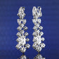 Nur individuelles Design 2 Paar Smaragdschliff in Mikrofassung kombiniert mit runden Brillanten im Labor hergestellte Steine ​​Dream of Stars Ohrringe, Sterlingsilber