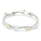 Micro-setting Yellow diamond color Lab created stones artistic bangle, sterling silver