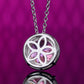 Micro-setting Pink diamond color Firework cut Lab created stones round shape necklace, sterling silver, (5 carat)