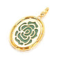 Fancy detailed Cameo agate princess pendant, sterling silver. 18K yellow gold plating