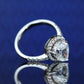 Micro-setting Lab created stones The tear of Artes ring, sterling silver . (6.78 carat) 925 Wedding Engagement