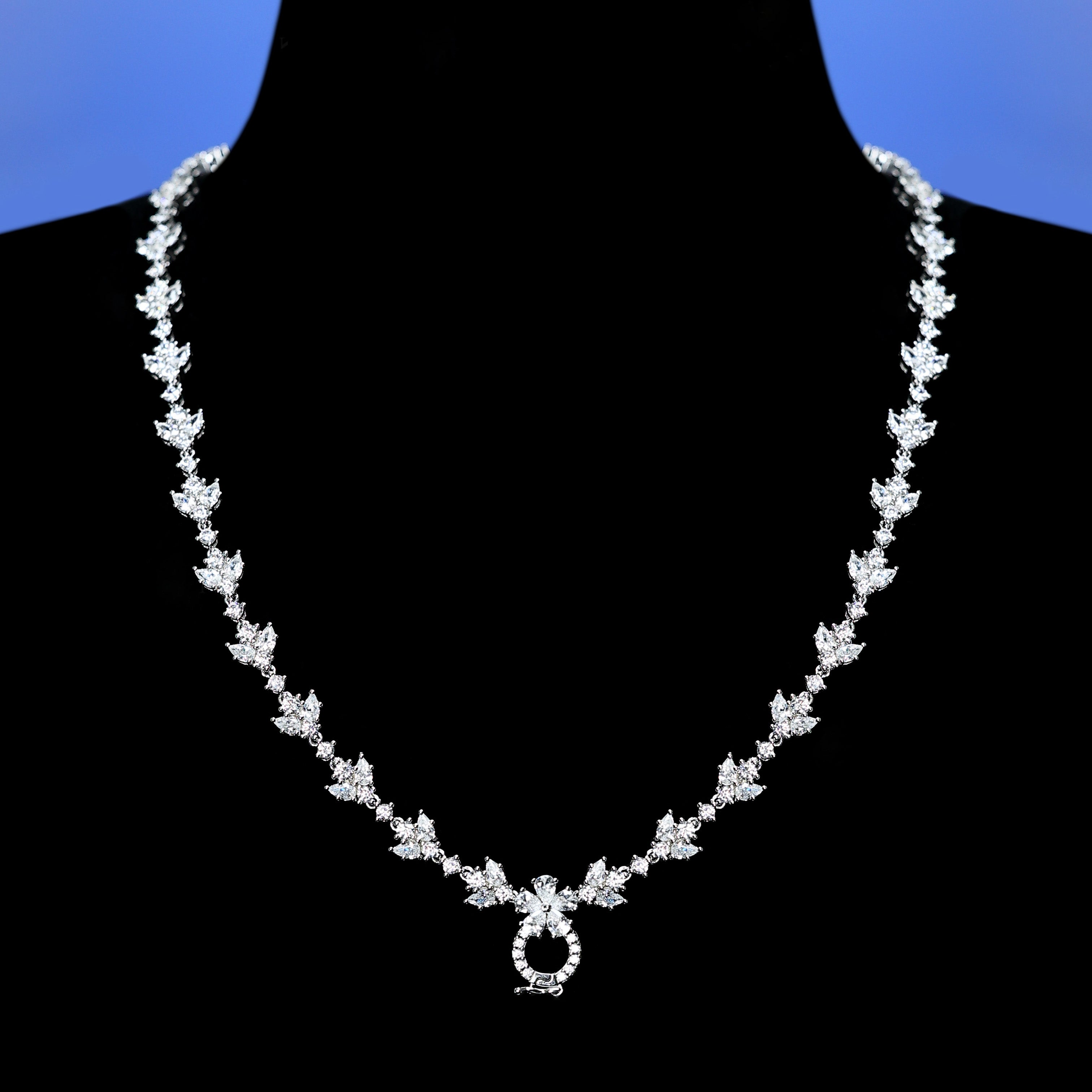 Micro-setting Snowflake multi-purpose chain, sterling silver ...