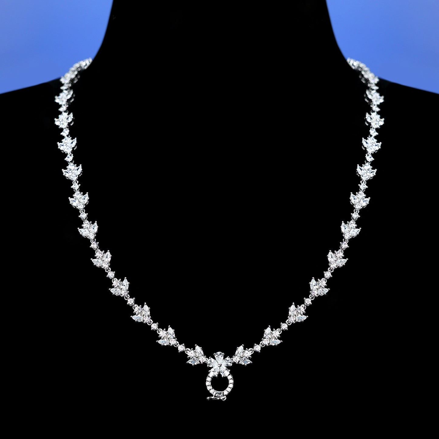 Micro-setting Snowflake multi-purpose chain, sterling silver.