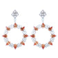 Micro-setting Fanta color The early morning earrings, sterling silver