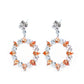 Micro-setting Fanta color The early morning earrings, sterling silver