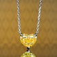 Promotion design：Vivid yellow diamond color heart shape necklace