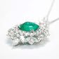 Special offer Micro-setting Emerald color Square Lab created stones detailed pendant, sterling silver