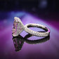 Promotion design Micro-setting Pink diamond color princess cut Lab created stones fancy ring, sterling silver